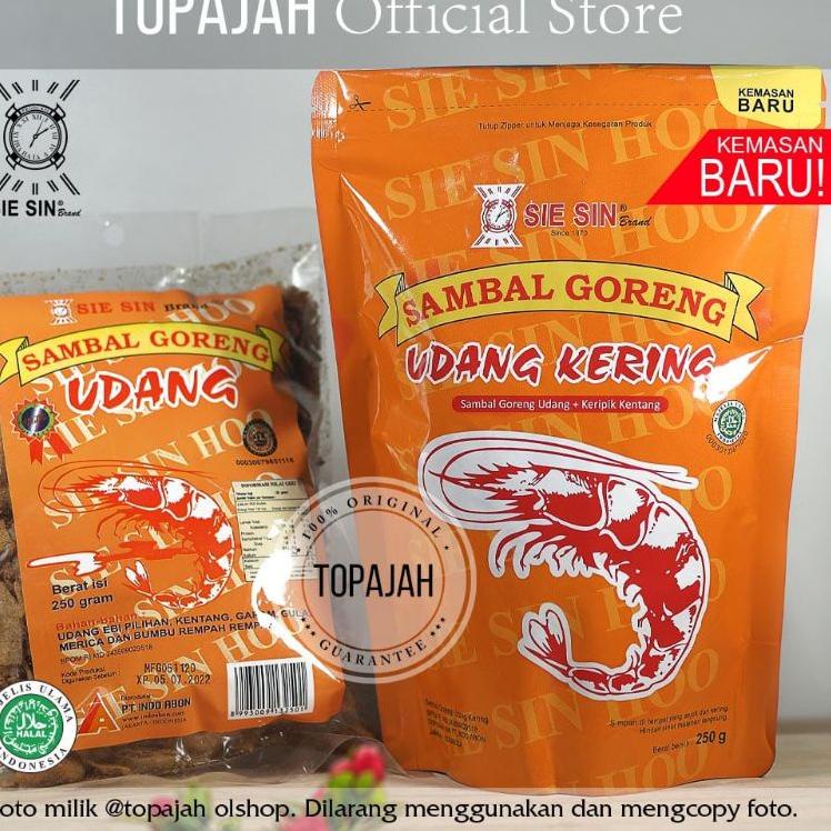 

☏ Keripik kentang Sambal goreng udang “SIE SIN” 250gr HALAL. ♬