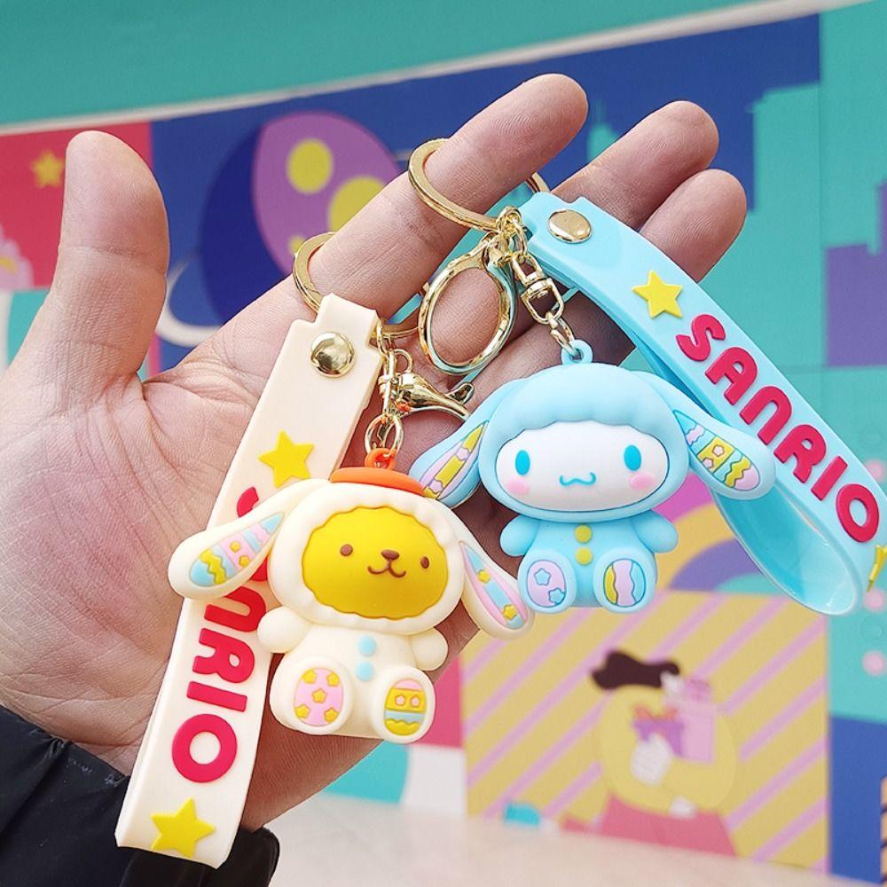 AUGUSTINA Gantungan Kunci Wanita Dekorasi Kreatif Kuromi Melody Pompompurin Cinnamoroll Key Holder