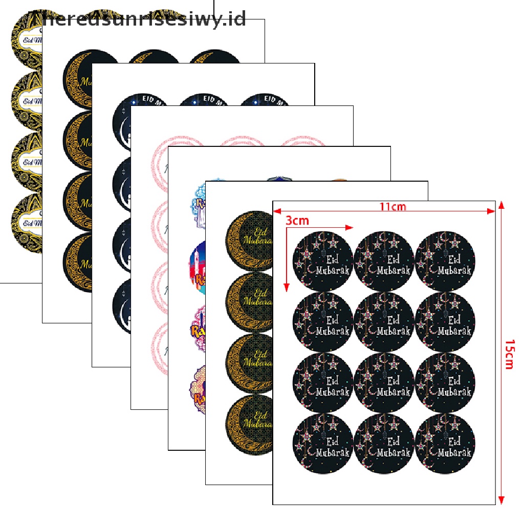 # Baju Lebaran # 10pcs Stiker Lebaran Al Fitr Segel Label Candy Box Decor Ramadhan Kareem Gift Bag Sticker Eid Mubarak Perlengkapan Pesta Muslim Islami~