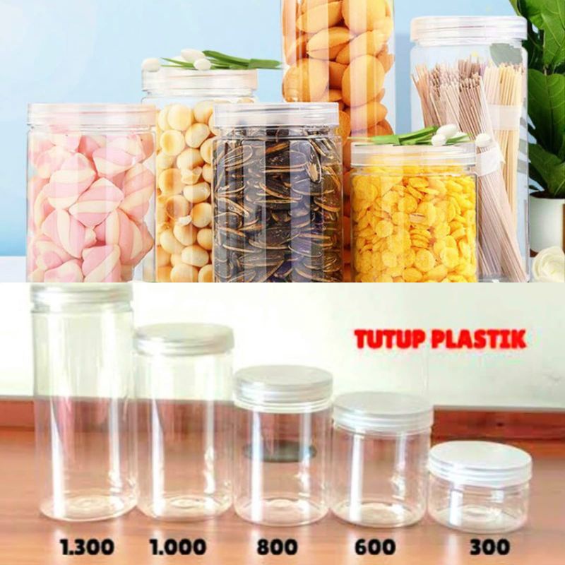 TOPLES PLASTIK BENING TRANSPARAN Toples Besar Lebaran Idul Fitri | lodong snack jajan cookies roti k
