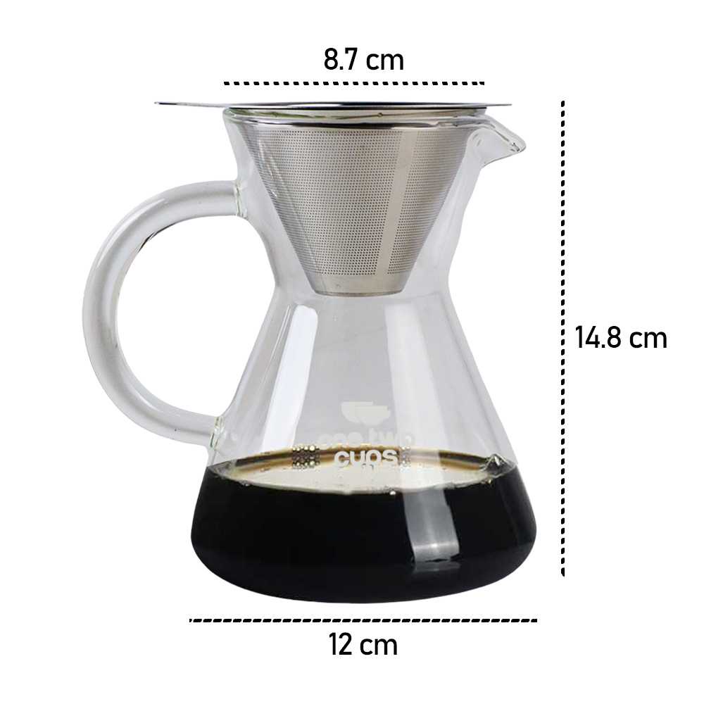 (BISA COD) FTIHSHP  Coffee Maker Pot V60 Teko Kopi 500ml + Filter - YD-KT001