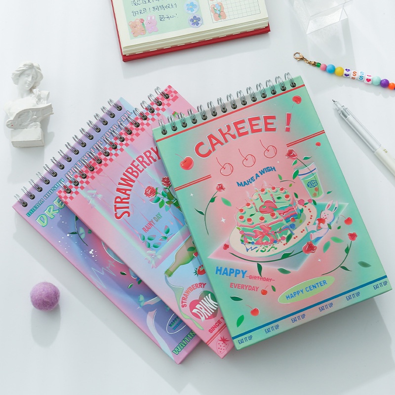 120halaman INS Notebook Daily Weekly Agenda Planner Spiral Notepad Untuk Murid Diary Handbook Alat Tulis Kantor