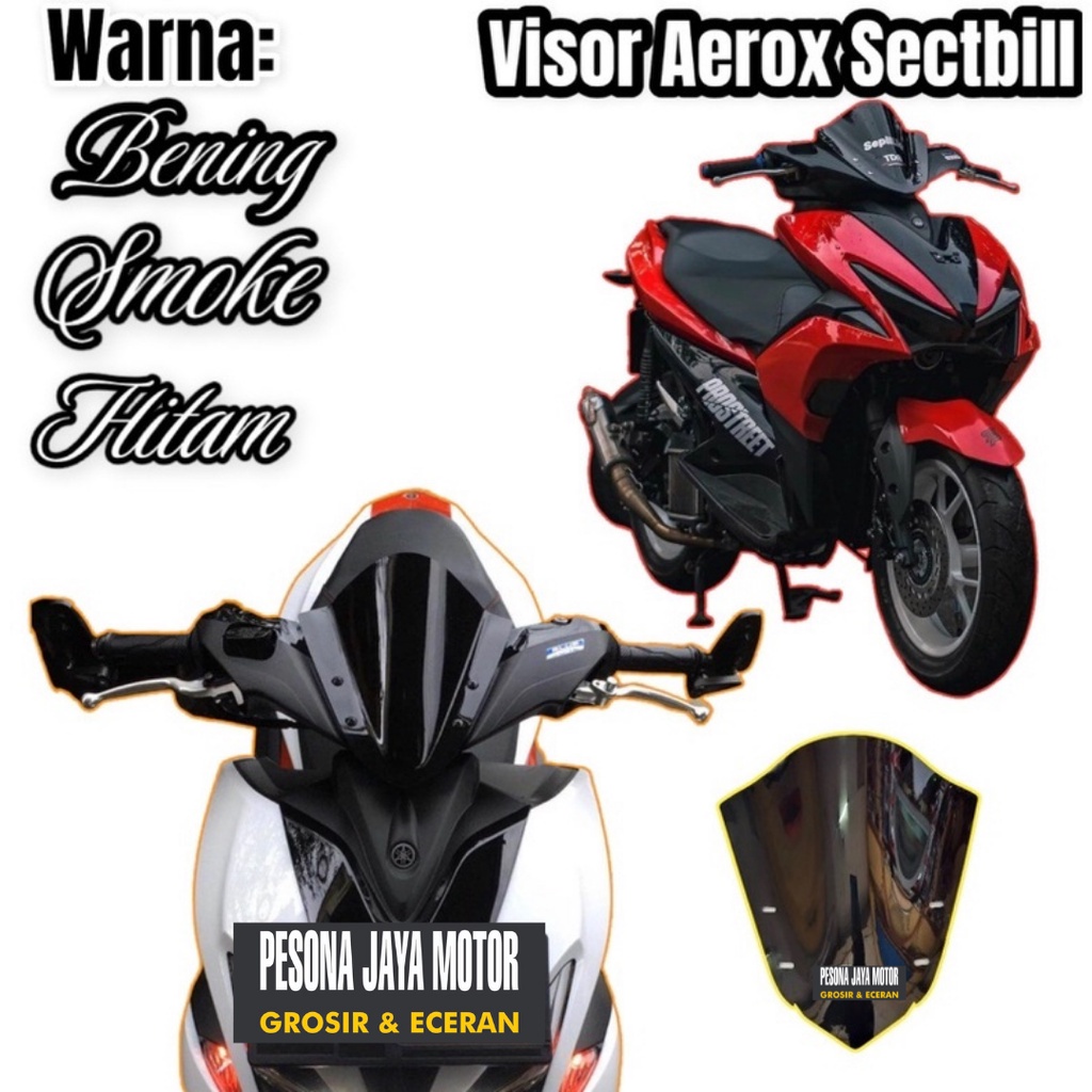 Visor Aerox Winshield Aerox Model Scetbill Akai Racing Black Series