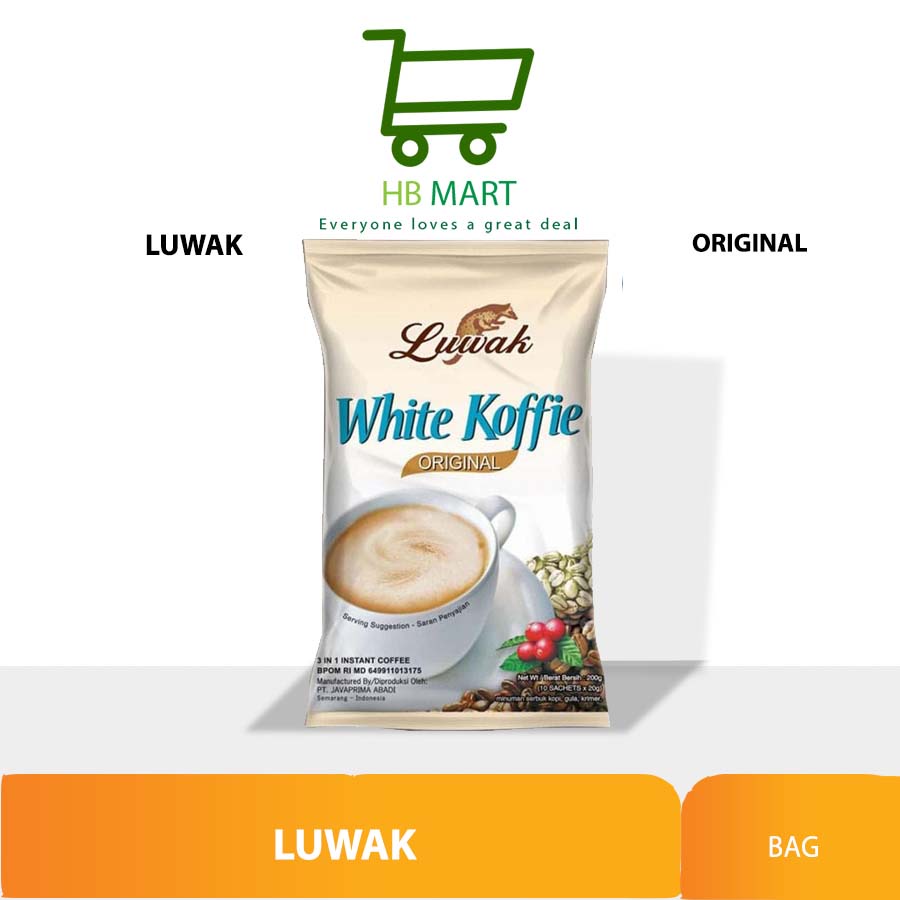 

LUWAK WHITE KOFFIE ORIGINAL BAG 10'S X 20GR