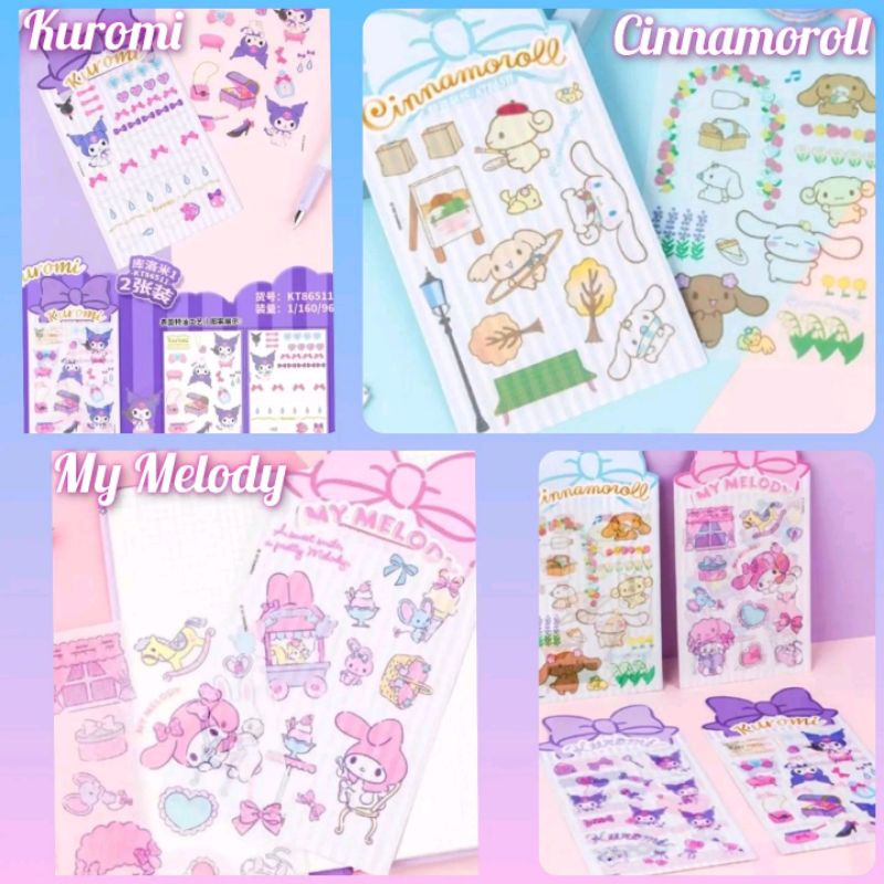 

stiker sanrio melody cinnamoroll kuromi