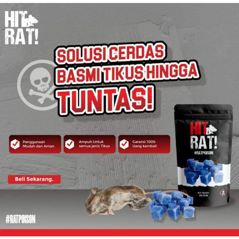 [BISA COD] Racun Tikus Ampuh Original Bentuk Blok Manjur Basmi Tikus Sawah HITRAT 200gr