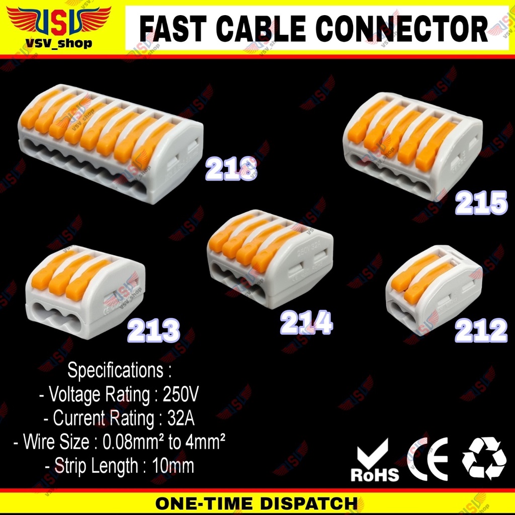 Konektor Kabel Listrik Penyambung Kabel Wago Quick Cable Connector Terminal Block Listrik