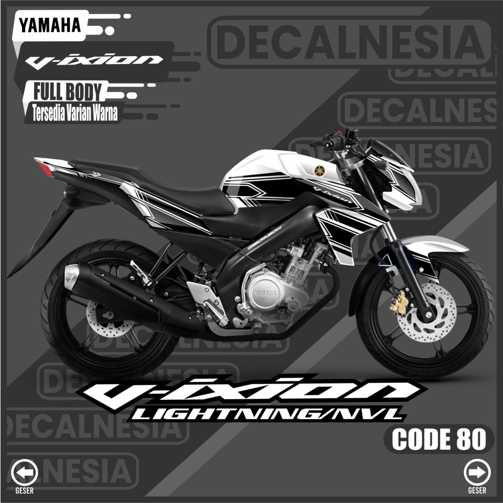 Decalnesia Sticker Decal Vixion Lightning NVL Full Body Stiker 2012 2013 2014 2015 Motor Yamaha Vari