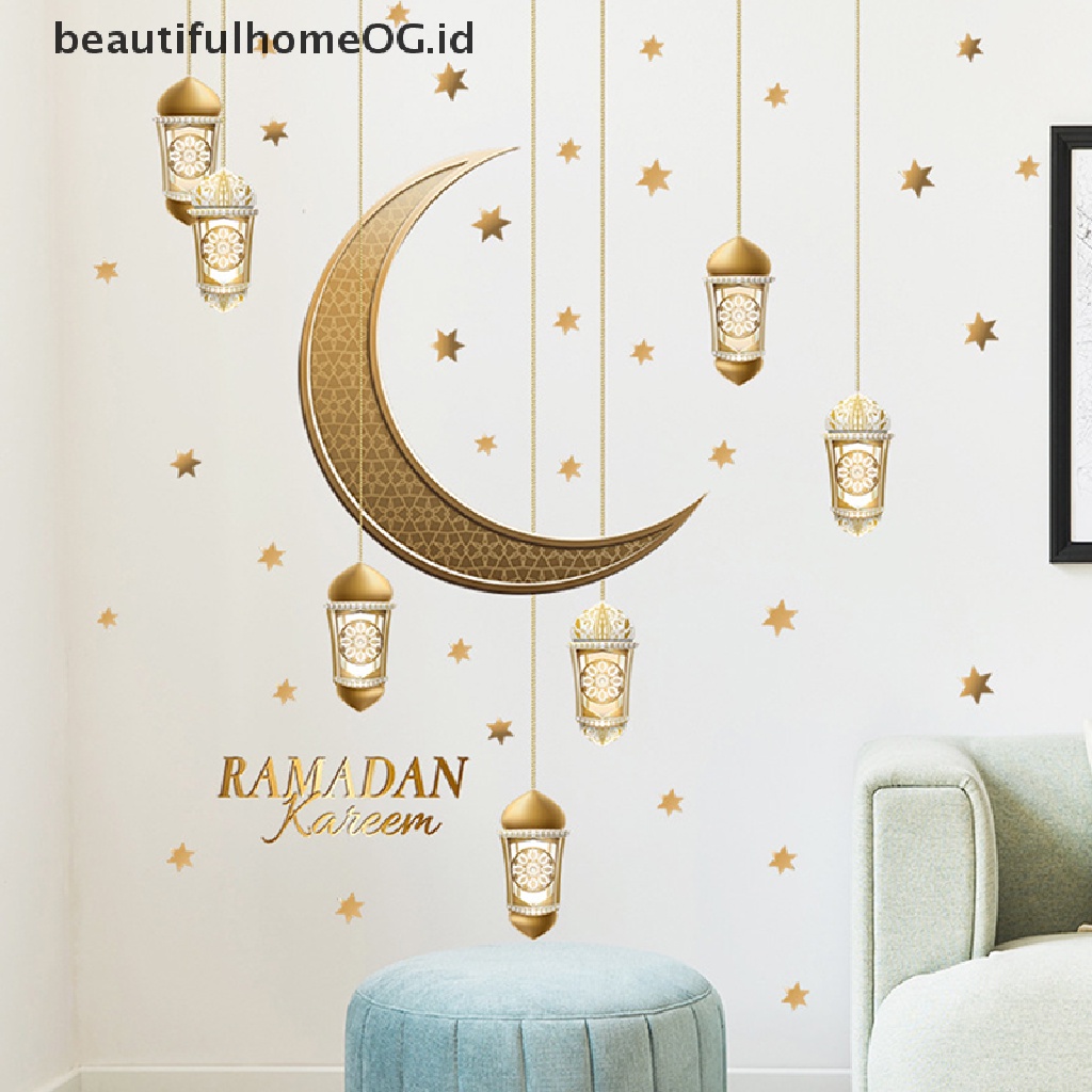 // Beautifulhomeog.id// Stiker Jendela Ramadhan Eid Mubarak Ramadan Dekorasi Pesta Muslim Islami Idul Adha Ramadhan Kareem Wall Stiker **