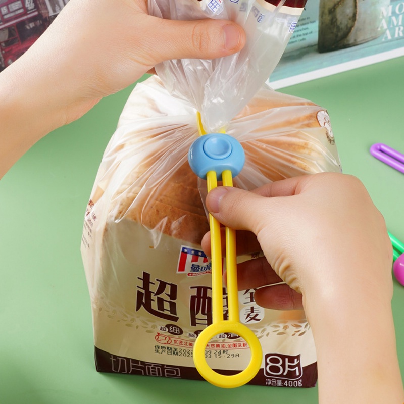 Klip Penekan Desain Mengencangkan Tali Portable Rumah Organizer Gadget Buah Snack Kantong Grip Tali Tas Makanan Sealing Bandage Kabel Dapat Digantung Lashing Band