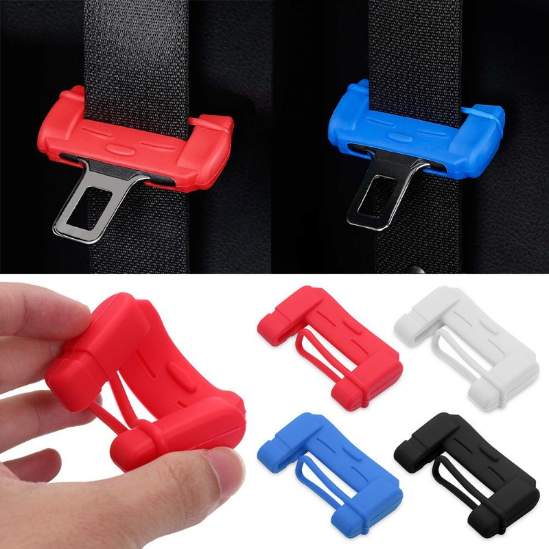 Universal Luminous Sabuk Pengaman Mobil Gesper Klip Pelindung Silikon Interior Safety Belt Tombol Case Warna-Warni Anti Gores Cover Aksesoris Interior Mobil