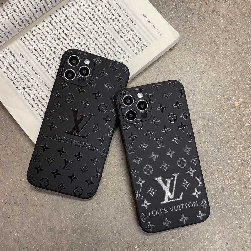 Fashion LV Soft Case HP iP iPhone 11 12 Mini 13 Pro Max 7 8 + Plus SE 2020 X XR SE 2020 XS Max Black Frosted Casing Apple