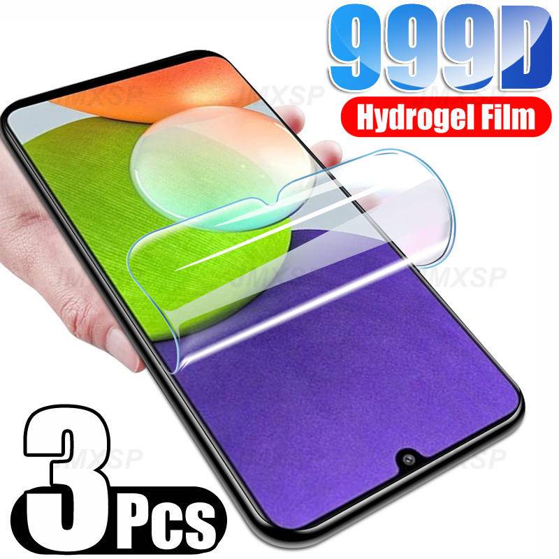 3pcs Untuk Samsung Galaxy A02 A02S A12 A22 A32 A42 A52 A72 4G 5G Film Pelindung Hidrogel Layar Untuk Samsung M02 M02S M12 M22 M32 M42 M52 M62 5G