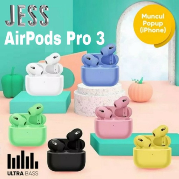 Jual Airpods Pro Bluetooth Inpods GEN 3 Macaron Earphone Airpod Wireless - Putih Berkualitas