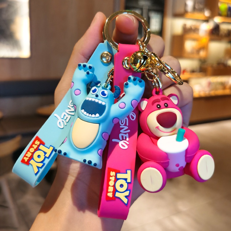 New Toy Story Gantungan Kunci Liontin Boneka Buzz Lightyear Keyring Fashion Pasangan Tas Ornamen