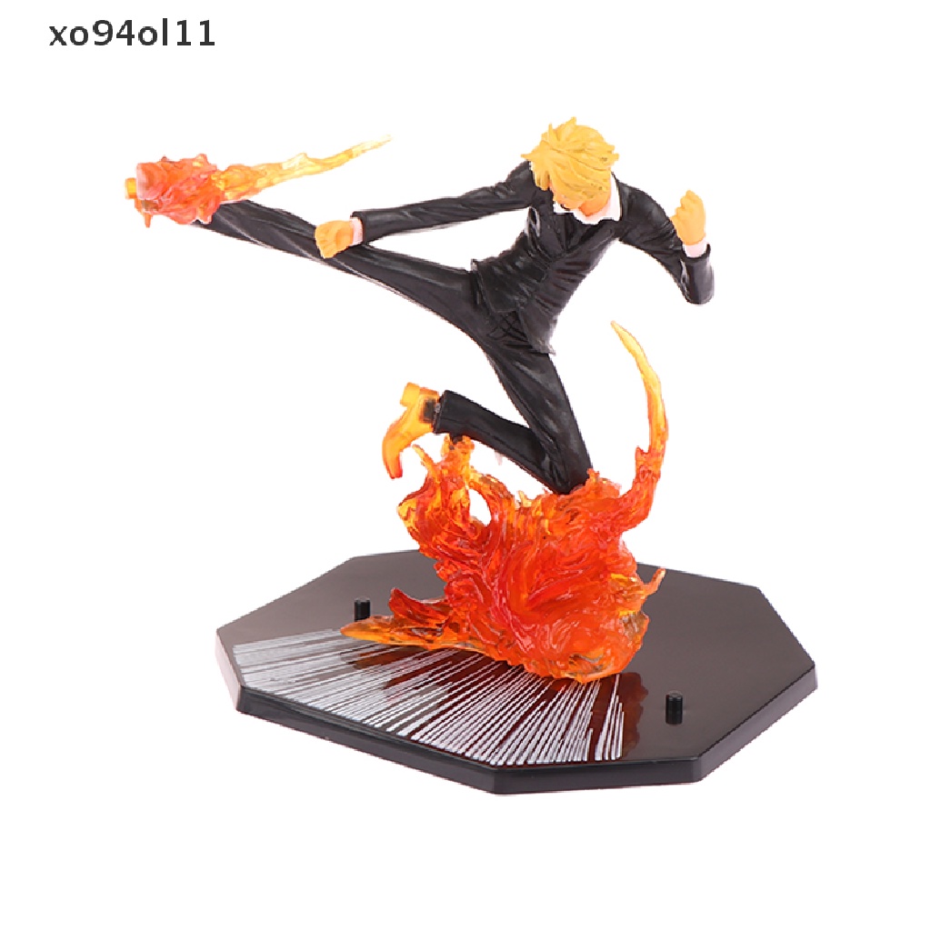 Xo 15 cm Anime One Piece Sanji Patung Hitam Kaki Api Versi Pertempuran Pvc Koleksi Onepiece Action Figure Model Mainan Hadiah OL