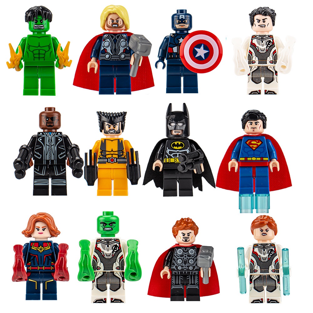 Avengers series Lego Minifigure Spider Man/ironman Kid Building Blocks Mainan Anak Laki-Laki Untuk Anak