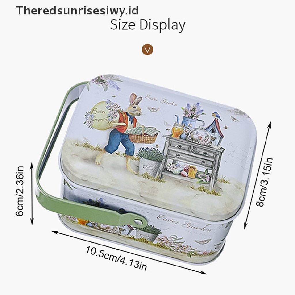 # Baju Lebaran # Tempat Penyimpanan Koper Kecil Vintage Tinplate Candy Box Gift Box Dekorasi Paskah~