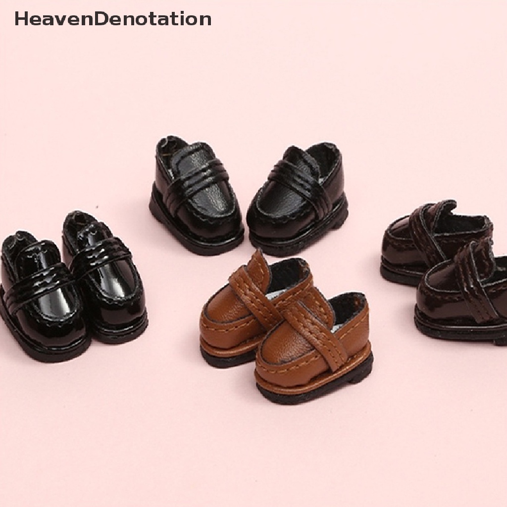 [HeavenDenotation] 1pasang 1: 12 BJD Sepatu Boneka OB11 Sepatu Kulit Sepatu Seragam Mini Sepatu Siswa Boneka Dekorasi Aksesoris HDV