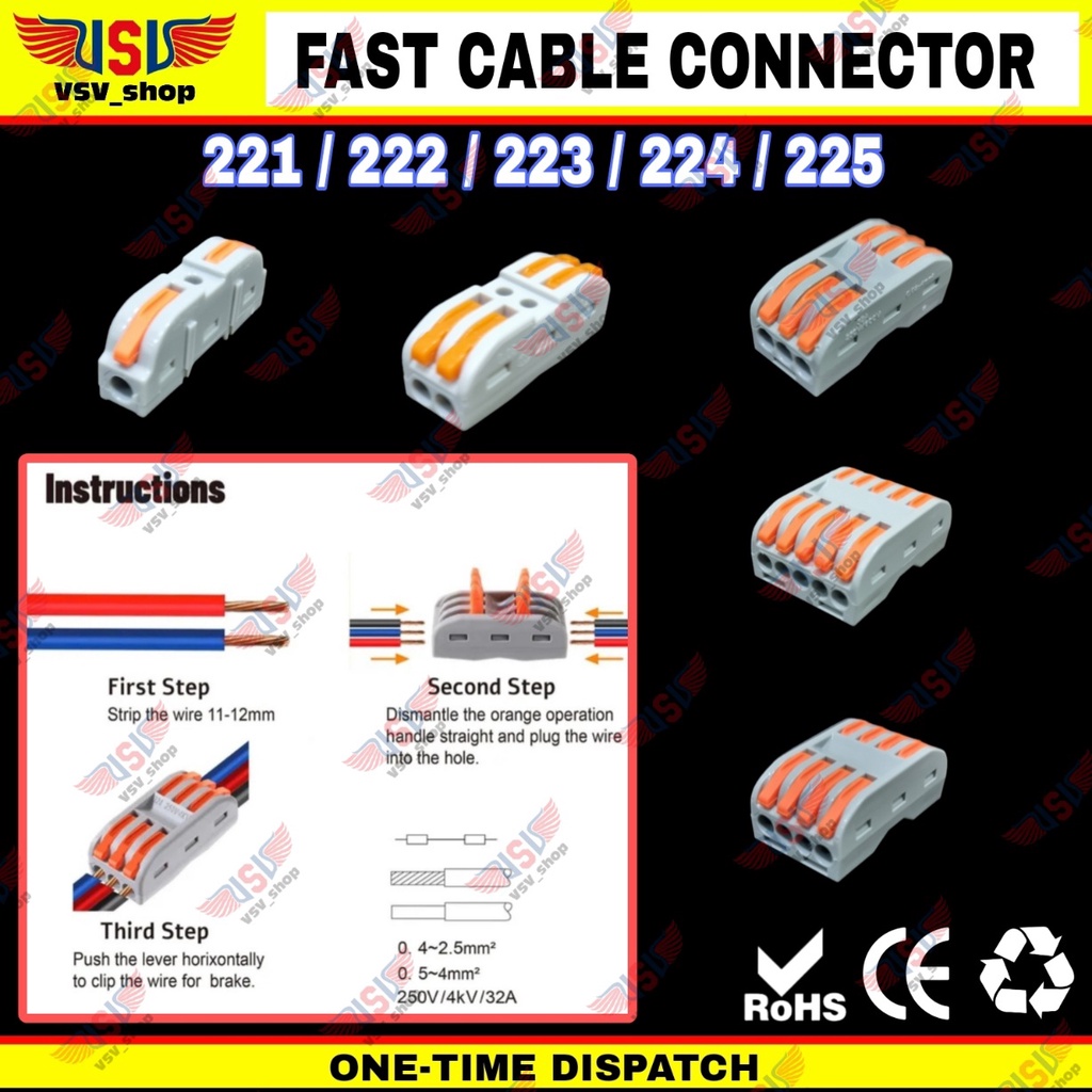 Terminal Konektor Kabel Sambung Cabang Quick Cable Connector 2to2