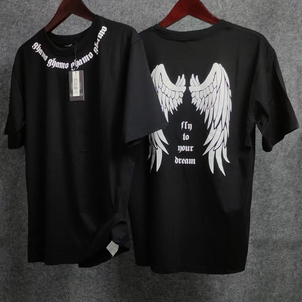 LANGSUNG KIRIM KAOS ORIGINAL GHAMO TSHIRT ORIGINAL GHAMO KAOS TULISAN MELENGKUNG KAOS TULISAN DILEHE