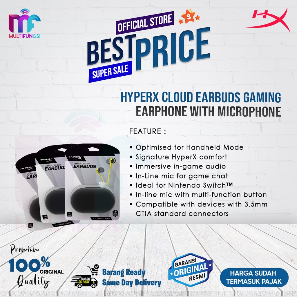 HyperX Cloud Earbuds Gaming Earphone with Microphone