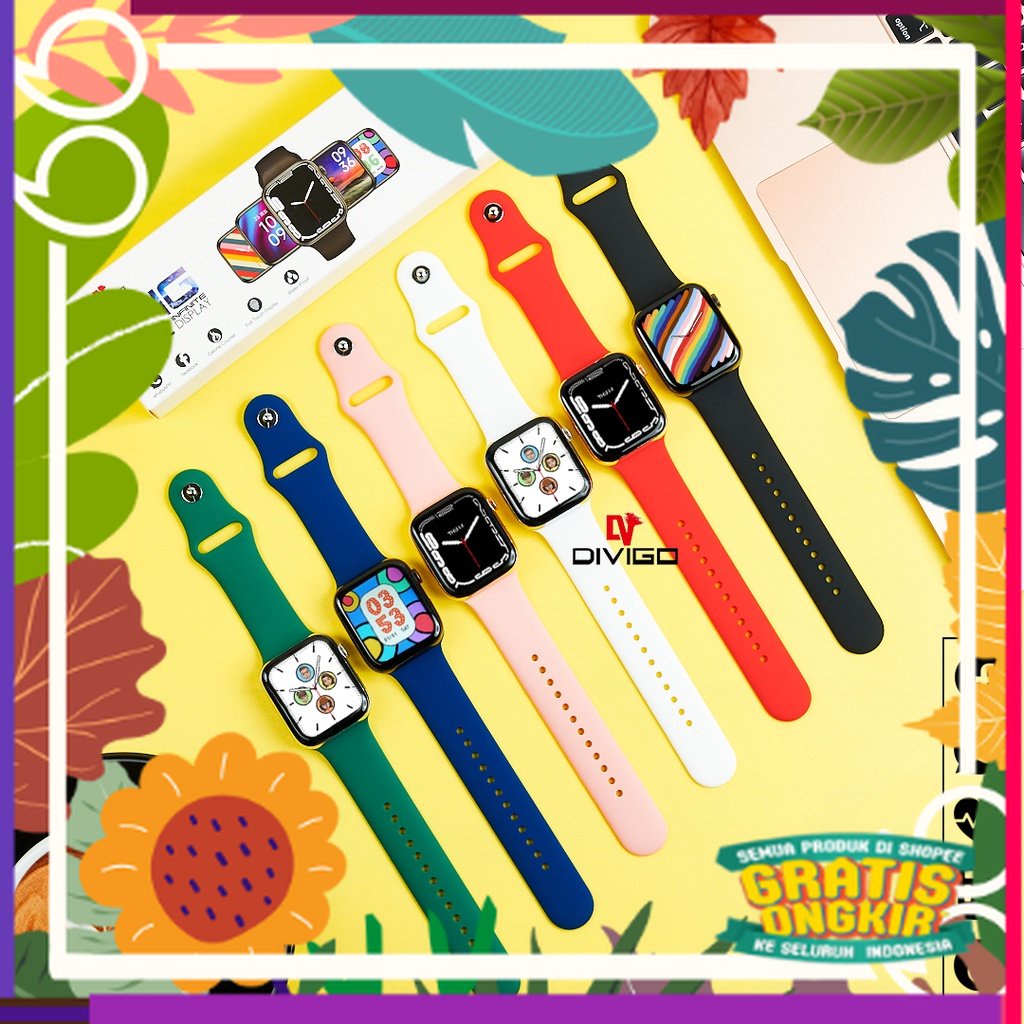 100% Original Jam Tangan SmartWatch DIVIGO Series 8 BIG INFINITY DISPLAY 1.92" HIWATCH PLUS / lucu s