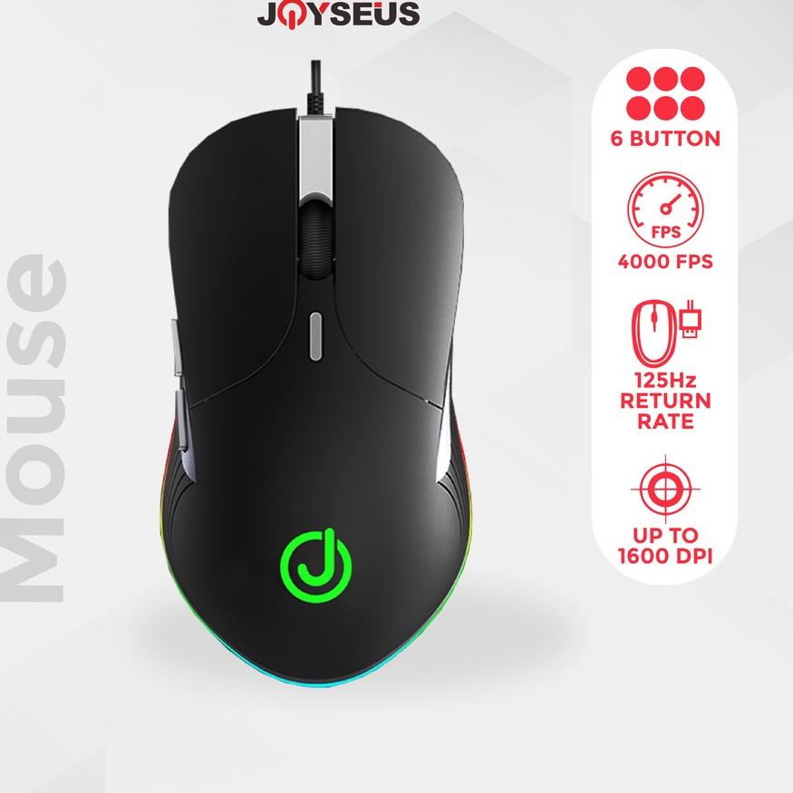 ➼ JOYSEUS Gaming Mouse JOYSEUS RGB 3200DPI LED USB Professional ➬