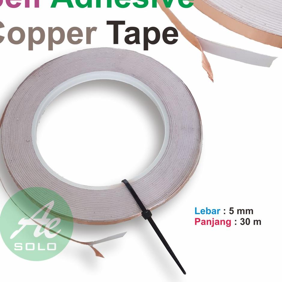 Promo Stok Copper Tape Isolasi Tembaga 5mm Untuk Jalur PCB