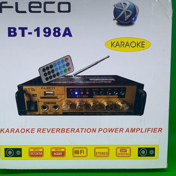 Bagus Dipakai.. Power Amplifier Fleco BT198A  Amplifier Bluetooth Fleco BT 198A  Ampli Ac dan Dc BT 