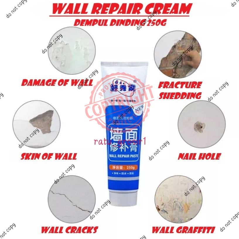 Dempul Penambal Tambal Dinding Bocor Tembok Retak Anti Air Magic Wall - Dempul Dinding