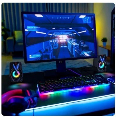 GAMEN Speaker Gaming GS1 Laptop/PC Soundbar Super Bass Portable RGB