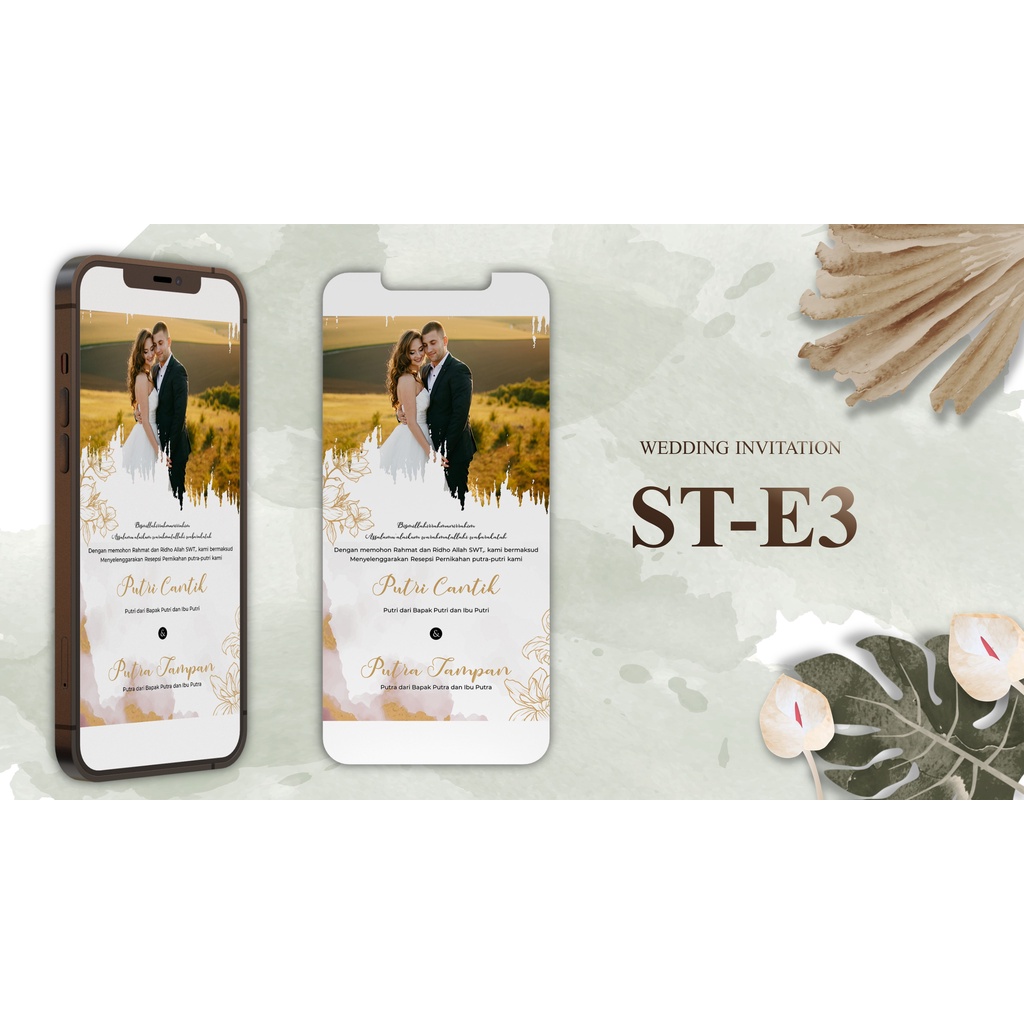 ST-E3 | Video Undangan Pernikahan / Wedding Invitation Potrait