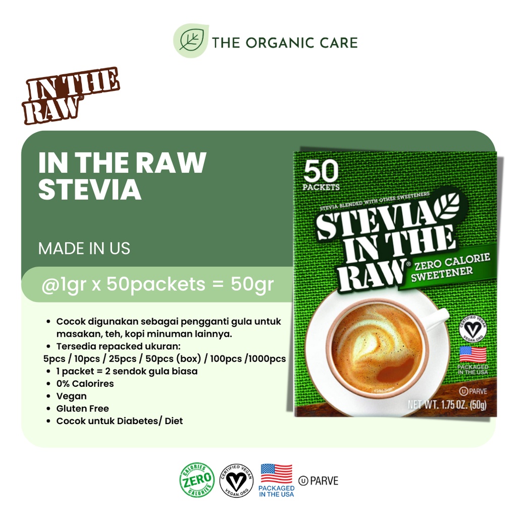 

STEVIA IN THE RAW GULA KETO VEGAN DIABETES PEGGANTI GULA GLUTEN FREE / 50 / 100 / 1000 pcs