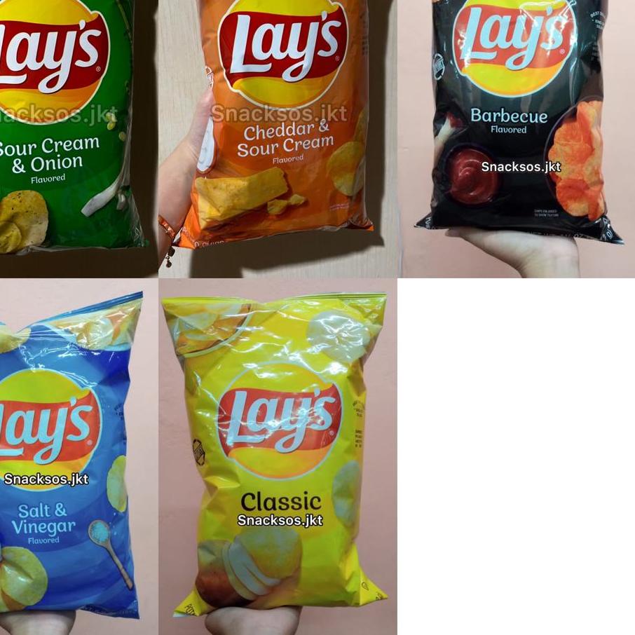 

☁ LAY’S POTATO CHIPS CLASSIC / BARBECUE / SALT AND VINEGAR / SOUR CREAM AND ONION / CHEDDAR AND SOUR CREAM- USA LAYS ✫