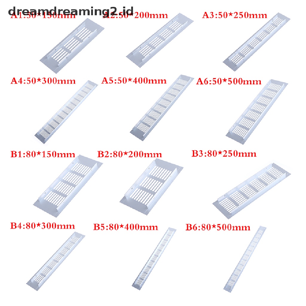 (dream) 1pc Aluminium Alloy Lubang Angin Berlubang Lembaran Ventilasi Udara Plat Lubang Kisi-Kisi Ventilasi.