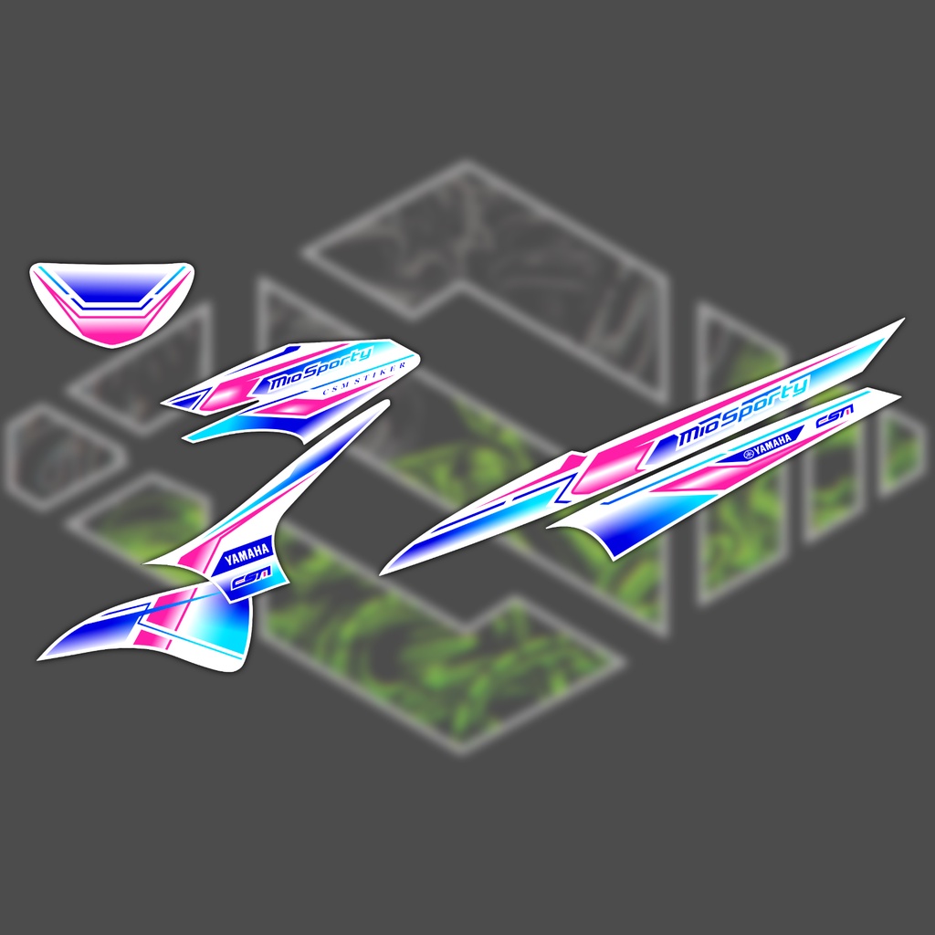 List Sticker Striping Mio Sporty / Striping Variasi Custom Mio Sporty/Smile / Stiker Motor Mio Sport