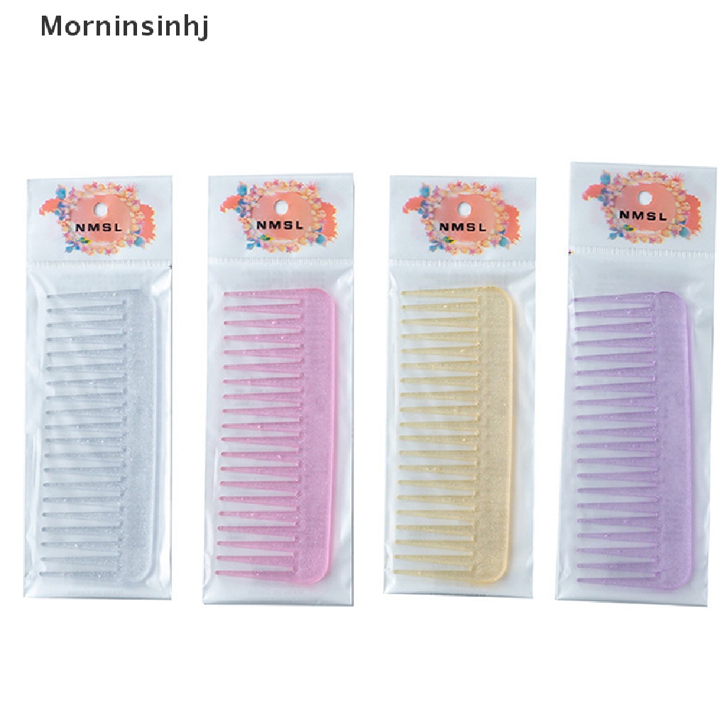 Mornin Sisir Glitter Warna Bintang Keriting Pengering Gagang Basah Detangling Besar Wanita Styling id