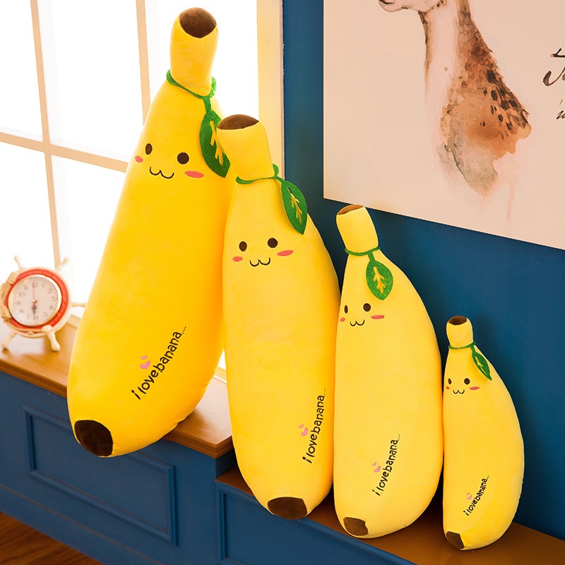 Ornamen Hadiah Anak Bantal Boneka Plush Pisang Lembut Untuk Dekorasi Ulang Tahun