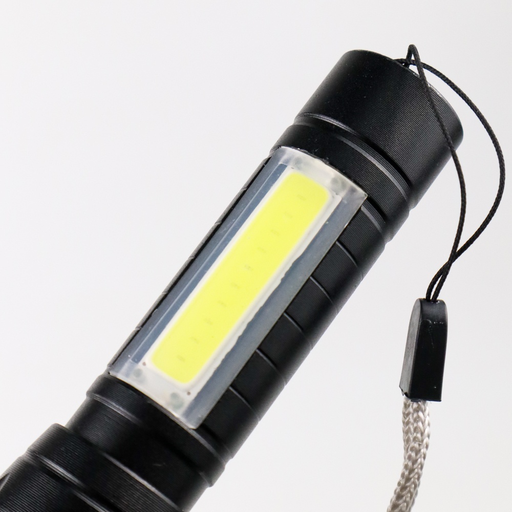 Senter LED Mini TaffLED 1517 USB Rechargeable Q5 + COB 2300 Lumens CNS