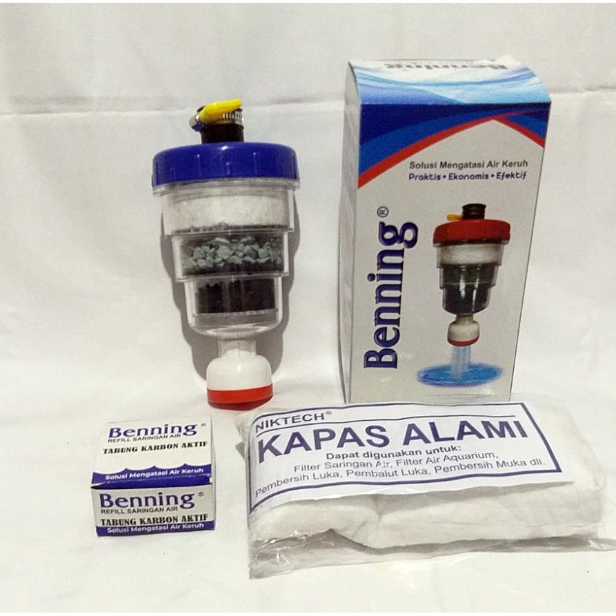 PAKET FILTER AIR BENNING JUMBO LENGKAP Saringan Air Water Filter Penjernih Air Serbaguna 3 Susun