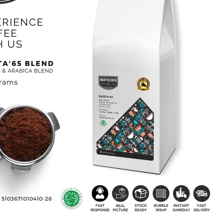 

➷ BIJI KOPI SUSU RAZETA'65 BLEND ROBUSTA-ARABIKA - 1KG NORTHSIDER COFFEE ➨