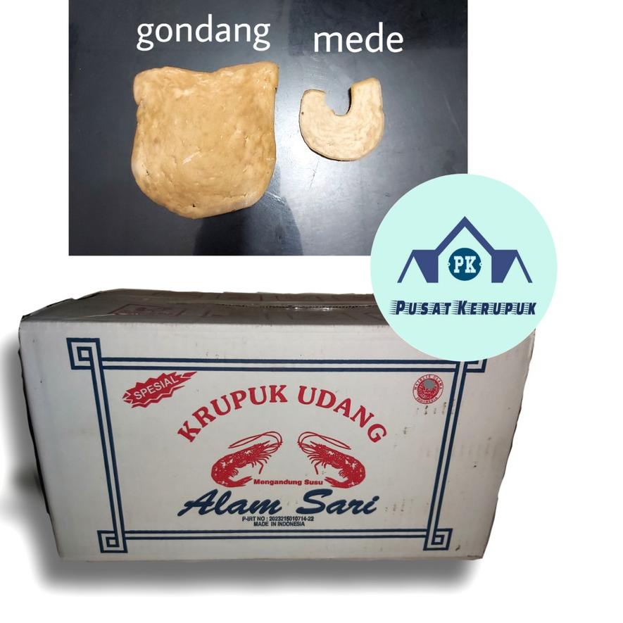 

✰ Kerupuk Udang Alam Sari/Krupuk Udang/Keripik Udang Mentah 5 kg/dus ♞