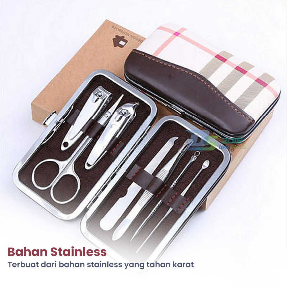 Perawatan Kuku Telinga Alis Set 7 PCS Free Case Manicure Portable