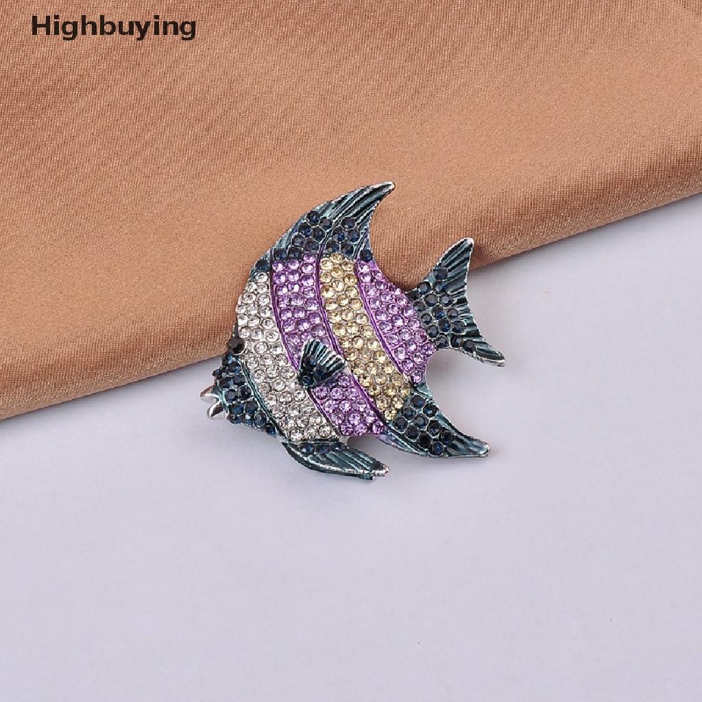 Hbid Fashion Berlian Imitasi Emas Colorfish Bros Vintage Pernikahan Jilbab Syal Sweater Jas Pin Up Gesper Femininos Bros Pasangan Kerah Perhiasan Pin Glory