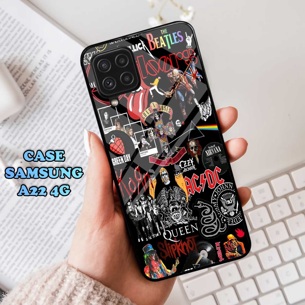 Case Glossy Kilau Samsung A22 M22 4G A12 M12 M32 |FR02 Abstract Music | Kesing Samsung HD Pic | Casi