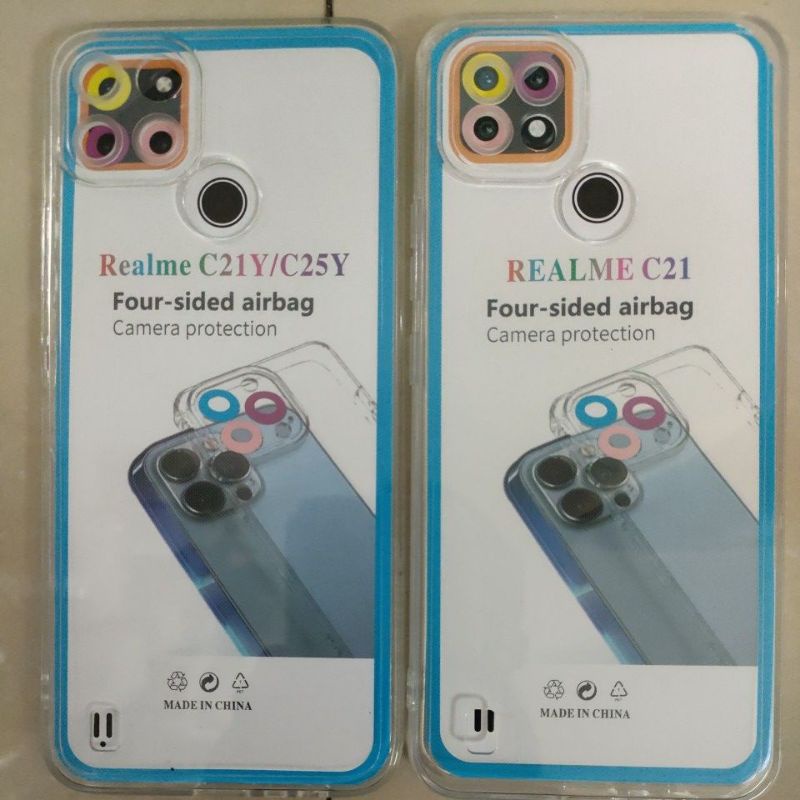 Softcase case slikon kondom bening type Hp Realme C21/Realme C21Y/realme C25Y CLEAR BAG SPACE TPU pelindung camera kamera