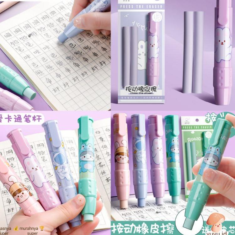 

Q98 Penghapus Mekanik Pensil, Mechanical Eraser , 1 set isi 1 tempat dan 2 refill HOT PRODUCT ↹
