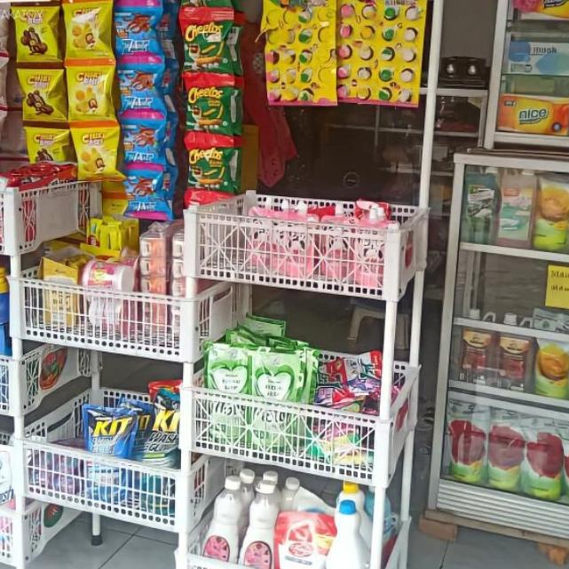 ○ RAK DAGANGAN Rak Susun Rak Susun Keranjang Susun Rak Chiki Rak Snack Rak Jajanan ☑