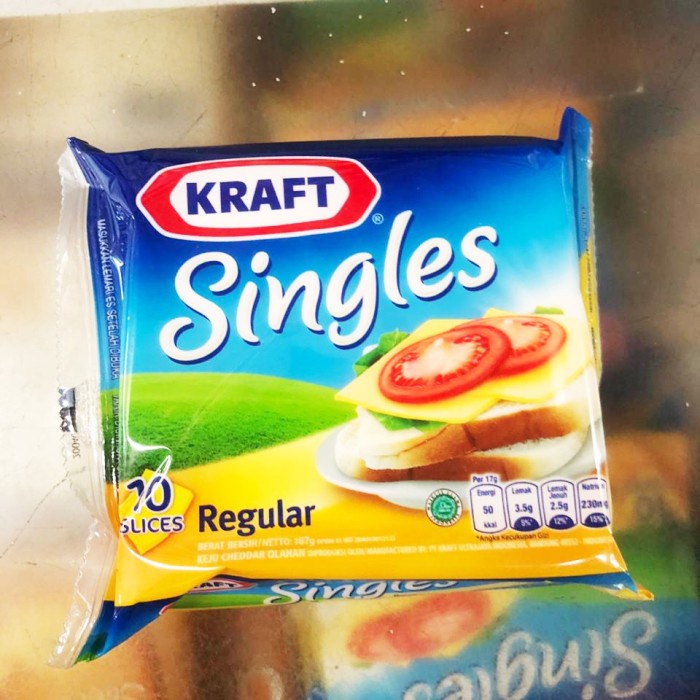 

keju kraft singles 10 lembar pack 167g